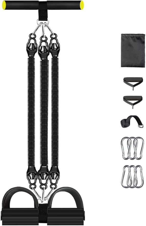 Multifunction Tension Rope Set,Upgraded Smart Stirrup Puller-Pedal Puller Tensioner Workout Bands Resistance with Abdomen/Waist/Leg/HIPS/Chest/Back