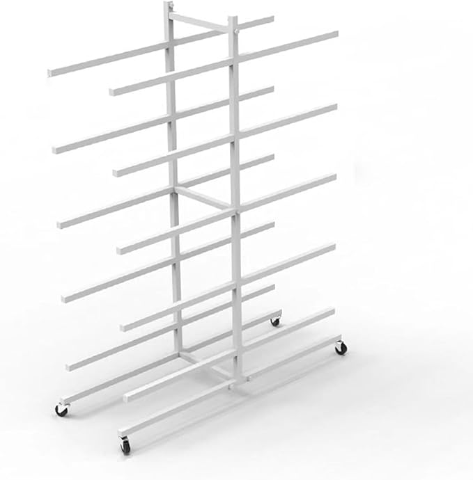 Balls Home Schools Display Rack Commercial Half Exercise Ball Holder Carts, Black Gold White 7-Tiers Balance Ball Trainer Storage Rack, Heavy Duty Fitness Gym Yoga Mat Container with Wheels