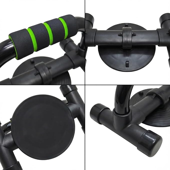 Push Up Stand with Suction Cup Base for Ultimate Anti-Slip Stability, Home Gym Equipment for Men & Women, Chest Workout with Comfort Foam Grips