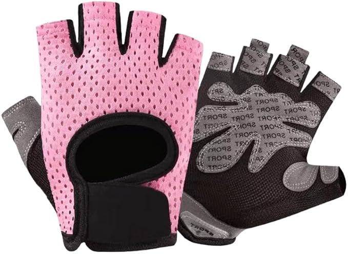 INOGIH Lightweight and Breathable Fingerless-Gym-Gloves for Women - Exercise-Crossfit-Training Gloves for Workout