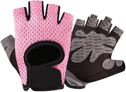 INOGIH Lightweight and Breathable Fingerless-Gym-Gloves for Women - Exercise-Crossfit-Training Gloves for Workout