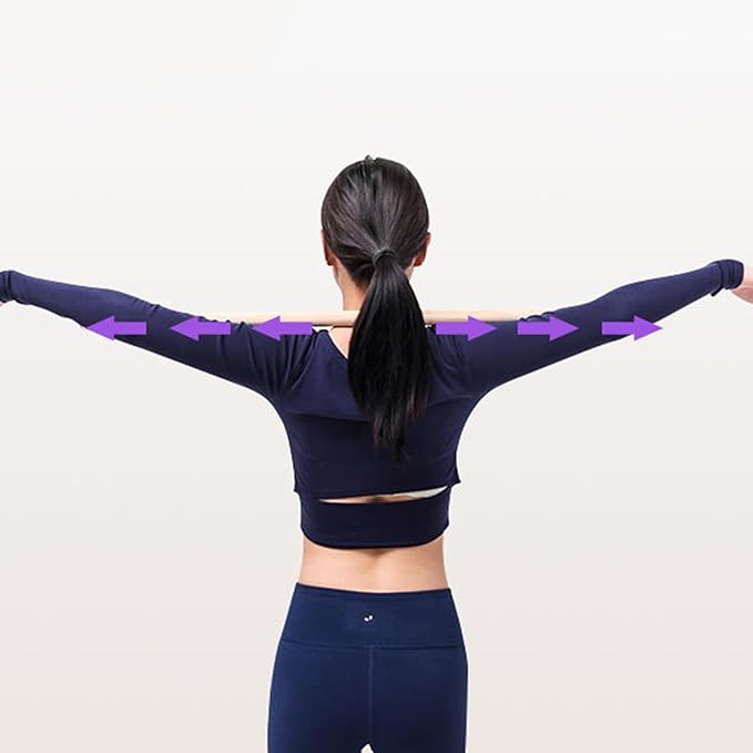 Correct Postures Exercise Stick Mobility Fitness Poles Portable Wood Training Stretching Tool For Women Kids Open Shoulder