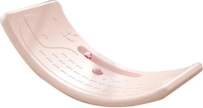 Kids Rocker Board Plastic Load Bearing Children Wobble Board for Exercise Indoor Birthday Gift (Roseate)