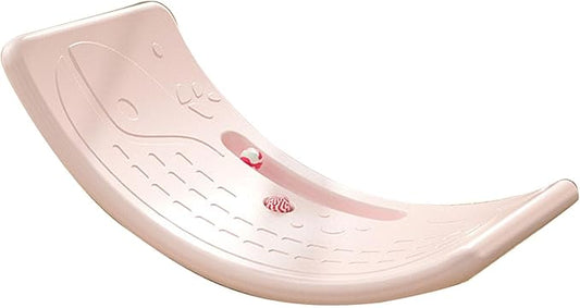 Kids Rocker Board Plastic Load Bearing Children Wobble Board for Exercise Indoor Birthday Gift (Roseate)