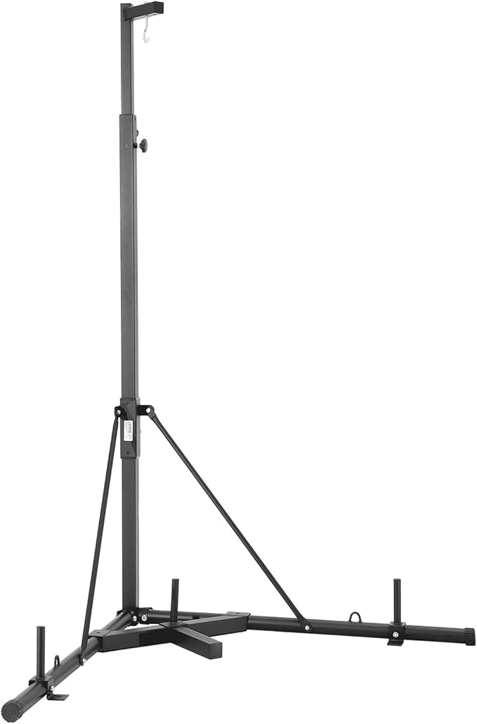 VEVOR 2 in 1 Punching Bag Stand, Steel Heavy Duty Workout Equipment,Freestanding Sandbag Rack,for Home Gym Fitness