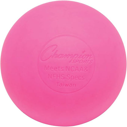 Champion Sports Lacrosse Balls – Official Size SEI Certified, Multi-Color Packs of 3, 6, or 12 for Practice & Games