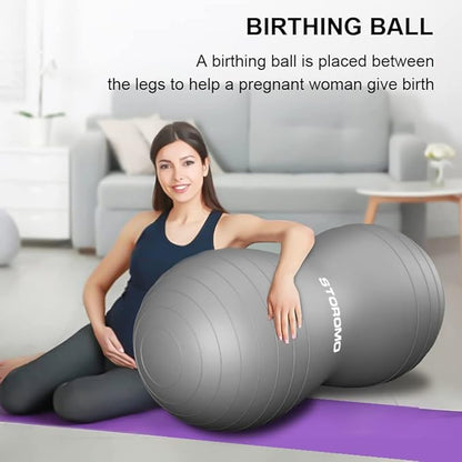 Anti-Burst Peanut Ball,Kids Active Wiggle Seat,for Labor, Therapy, Kids with ADHD – Eco-Friendly Birth Ball for Pregnancy, Physical Therapy & Exercise– with Pump