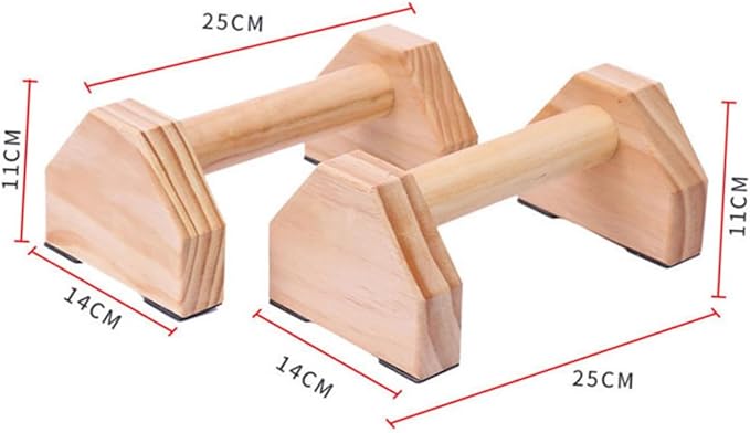 SUPVOX Solid Wood Push-up Bars for Home Workout Non-slip Push Up Stands for Muscle Training and Calisthenics Portable Fitness Equipment for Triceps and Shoulder Strengthening