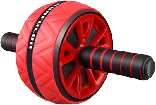 Ab Roller Wheel Fitness Abdominal Wheel with Non-slip Red Grip for Core Strength Training Home Workout Exercise Equipment for Men and Women