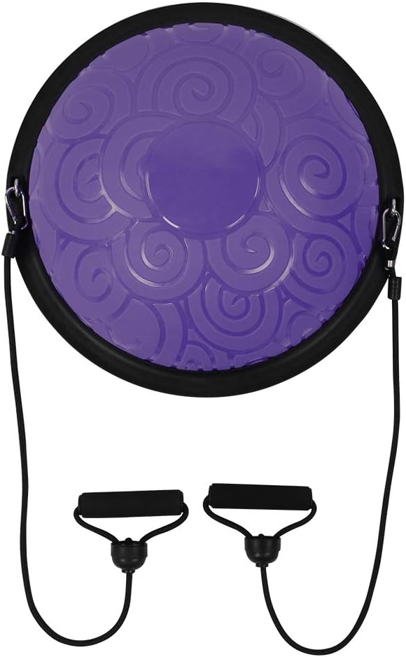 Half Ball Trainer Enhancing Balancing Stability for Yoga Fitness Exercise Purple 18.1x18.1x7.9in