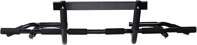 HolaHatha Heavy Duty Door Way Pull Up Bar Chin Up Dip Station for Multiuse Doorway Portable Home Fitness Gym Workout to Build Upper Body Strength