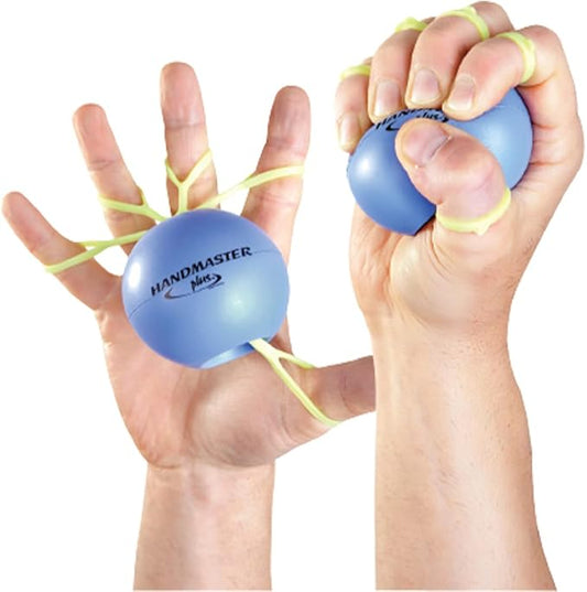 Handmaster Plus Physical Therapy Hand Exerciser - Forearm Exerciser with Stress Relief Ball - Hand Therapy Balls for Exercise, Training - Finger Exerciser & Strengthener - Soft Tension, Purple