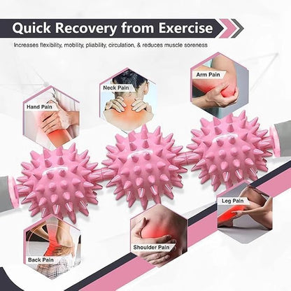 Cellulite Massager, Fascia Blaster for Cellulite, Muscle Roller Stick Lymphatic Drainage Massager for Relif Body Sorness, Trigger Points, Sports Legs, Back Recovery, Sakura Pink