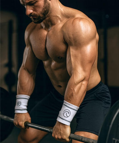 Rehband Wrist Bands Sweat-Absorbing & Supportive Wrist Bands for Training, Gym & Workout, Breathable, Comfortable & Stabilizing