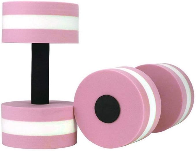 Water Dumbbells, Aquatic Exercise Dumbell, Set of 2 Aerobic Water Exercise Foam Dumbbells Pool Resistance for Men Women Weight Loss Water Sports Fitness Tool