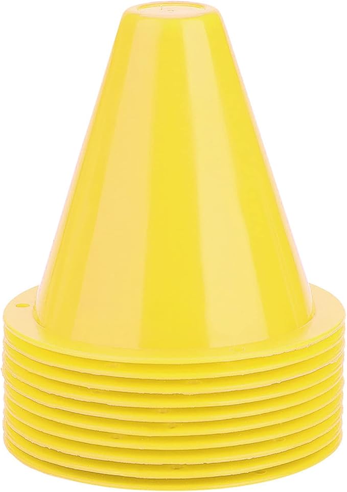 10-Pack Football Training Cones, Bracket Accessories, Obstacle Marking Set