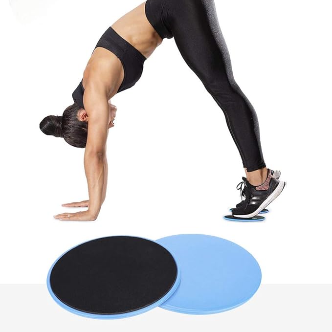 Abs Disc 18×18×2 2pcs Exercise Sliding Gliding Disc Fitness Core Slider Sport Full Body Workout