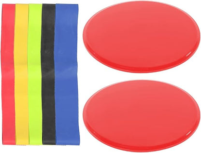 Fitness Sliding Disc Workout Equipment Core Slider Exercise Training Disks for Home Gym Street Workout ABS Material Pink Black Red Blue Green Orange 2 Pack