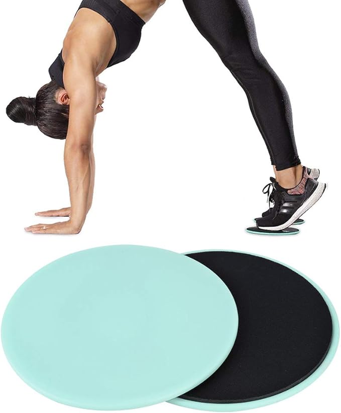 Yosoo 2 Pcs Core Sliders Exercise Sliders Fitness Gliding Disks for Exercise for Abdominal Core Exercise Equipment Home Fitness Equipment