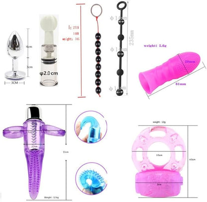 Pink 34 Piece Nylon Indoor Fitness Combination Set, Multifunctional, with Fitness Ring Accessory - D3