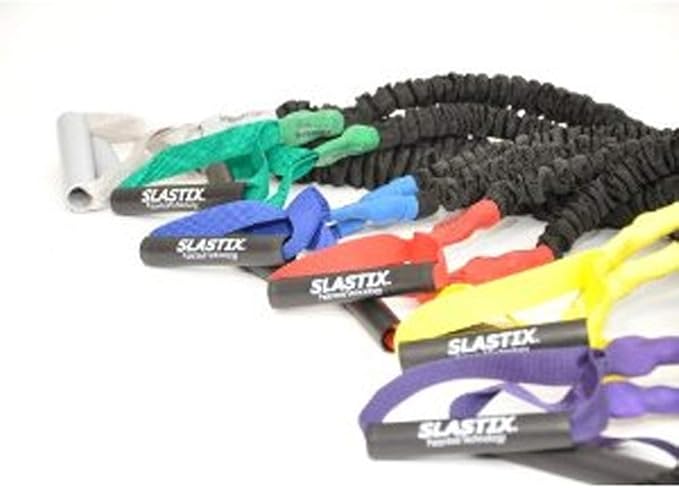 Stroops Slastix Toner Resistance Bands with Handles | Safe Sleeve Exercise Bands for Strength Training, Full Body Workouts, and Home Gym Fitness