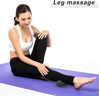 SELEWARE Peanut Massage Ball, Peanut Double Lacrosse Massage Roller Ball for Back Neck Shoulder Spine Legs HIPS, Deep Tissue Peanut Roller Ball Trigger Point Muscle Massage Ball, Black