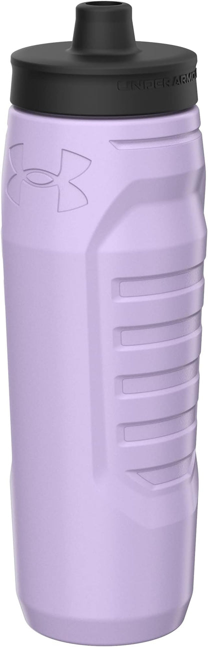 Under Armour Squeeze Water Bottles, 32 oz Water Bottles, Sideline Sports Water Bottle with Quick-Shot Lid, Quick & Easy Hydration, Gym Water Bottles, Squeeze Bottle, 1 32oz Bottle