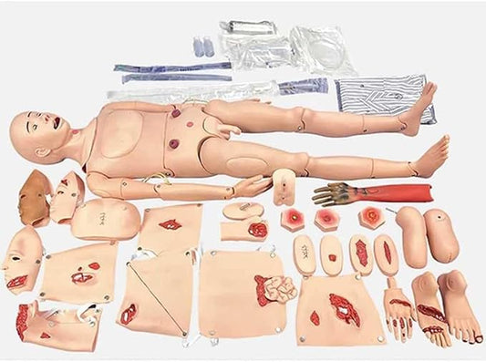 160cm Life Size Human Manikin Full Body Patient Care Simulator First Aid Trauma Care Manikin for Nursing Medical Training Teaching