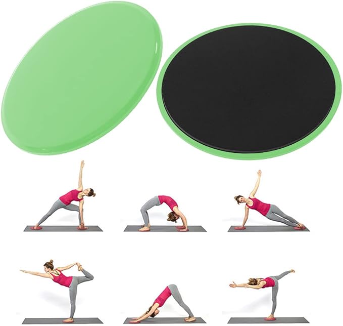 Fitness Sliding Discs ABS Material, 2 Pack, Effective Core Training Equipment for Home Gym Aerobics and Calisthenics in Pink, Black, Red, Blue, Green, Orange