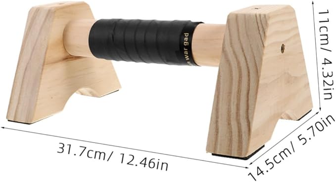 2pcs Wooden Parallettes Bars for Push-ups and Sturdy Wood Stands for Men and Women Versatile Exercise Equipment for Strength Training and Calisthenics