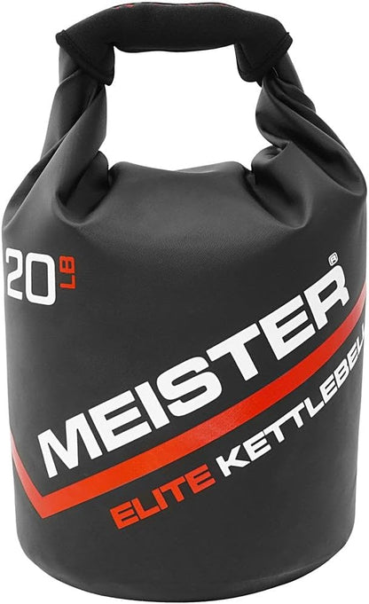 Meister Elite Portable Sand Kettlebell - Soft Sandbag Weight - 10/15/20lb