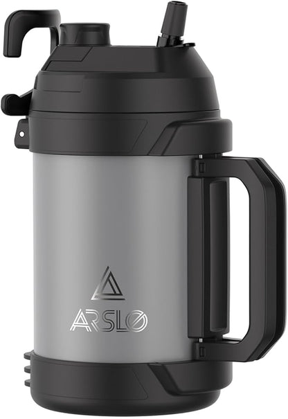 Sports Water Jug - Gallon Water Bottle - Large Insulated Stainless Steel Bottle for Gym, Workouts, Basketball, Football, Soccer - Keep Water Cold for Up To 24 Hours - 128 Ounce (Graphite)