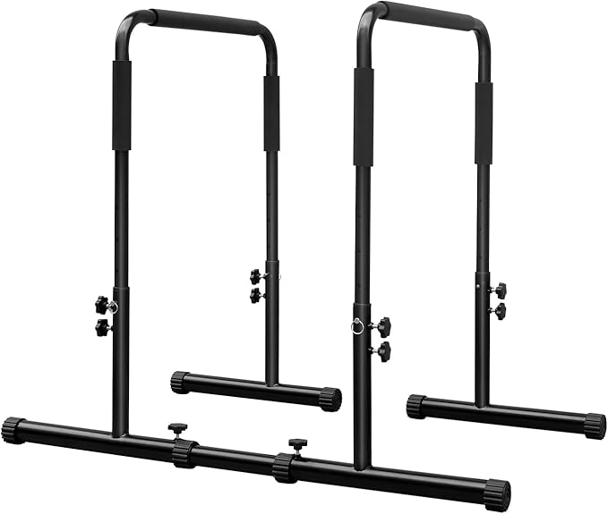 Dip Stand Station, Adjustable Dip Bar for Home Gym Fitness Equipment, Push Up Stand, Gymnastics Bar, Heavy Duty Body Bar Press for Tricep Dips, Pull-Ups, Push-Ups
