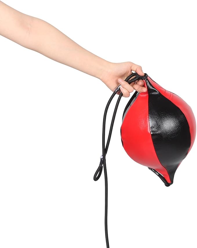 Double End Boxing Speed Ball PU Punching Ball for Reflex and Eye Coordination Training Portable Hanging Training Equipment for Home and Gym Fitness