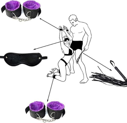 10-Piece Nylon Yoga Endurance Kit, Stylish Stretch Band, Complete Small Tools, Stamina Building, Mutual Training Home Fitness Combo (Purple)+Y15