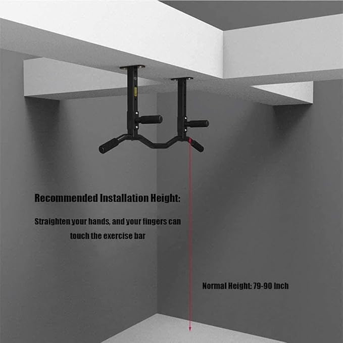 Wall Mounted Pull Up Horizontal Bar Multi-Functional Chin Home Gym Workout Pull-up Device Frame Fitness Equipment