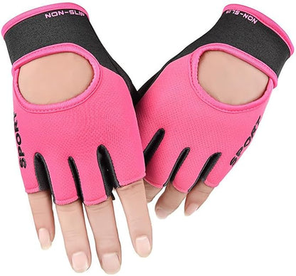 Anti-Slip Workout Gloves for Women Men - Breathable Mesh Fingerless Gloves for Fishing Gym Exercise Fitness