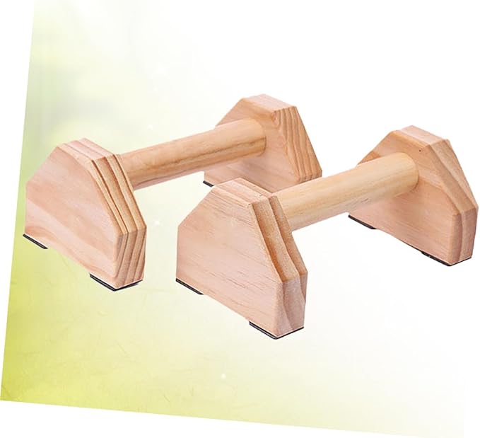 ABOOFAN Push-up Frame and Handstand Bars Solid Wood Muscle Training Device Fitness Equipment Set for Home Strength Training and Calisthenics