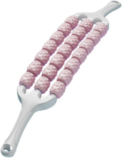 YIJU Muscle Roller Stick Body Massage Stick Portable Multiuse Comfortable Massage Roller Home Gym for Travel Park Garden Fitness, Pink