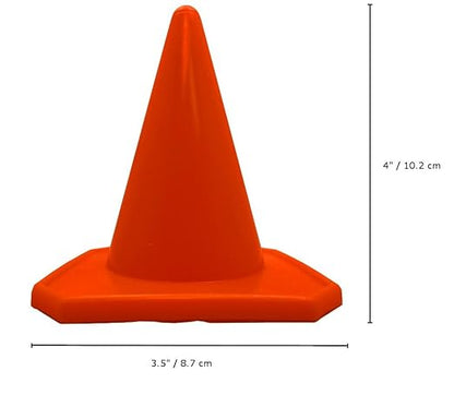 BlueDot Trading 4” Plastic Sports Cones | Agility Cones Games, RC Racing, Outdoor Activities, Soccer Training, Party Games & Decorations - Orange & Red Cones – Set of 10