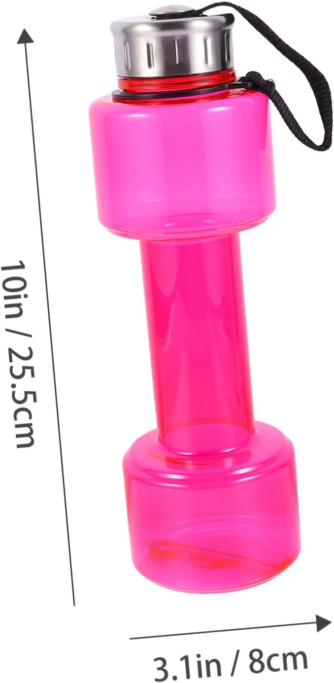 Hemoton Dumbbell Style Athletic Water Bottle 750ml Petg Leak-proof Large Capacity Fitness Water Kettle for Gym and Outdoor Use Random Color