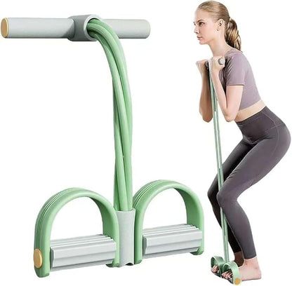 Multifunctional 6 Tube Elastic Yoga Resistance Bands for Waist Arm Leg Stretching, Affordable Training Aid, Latest Upgrade Sit Up Exercise Equipment for Women Men (Purple)