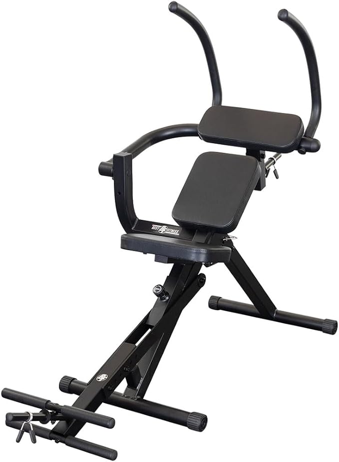 Best Fitness Semi Recumbent AB Crunch Bench, Lower & Upper Abdominal Muscles Workout Machine For Home Gym, Midnight Black