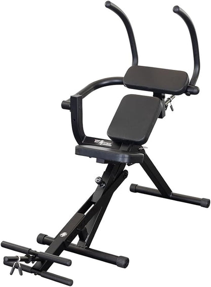 Best Fitness Semi Recumbent AB Crunch Bench, Lower & Upper Abdominal Muscles Workout Machine For Home Gym, Midnight Black