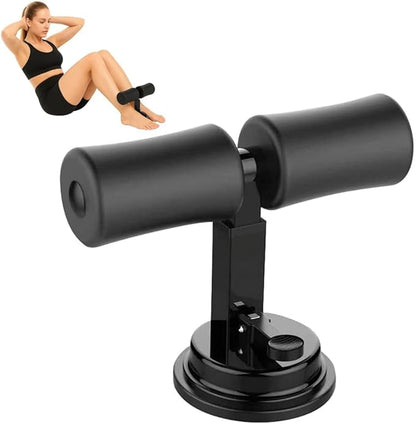 Sit-Up Bar with Strong Suction Base & Padded Foam Handle | Adjustable Height Core Trainer for Abs, Sit-ups, Push-Ups & Leg Workouts | Portable Home Gym Equipment for Men & Women