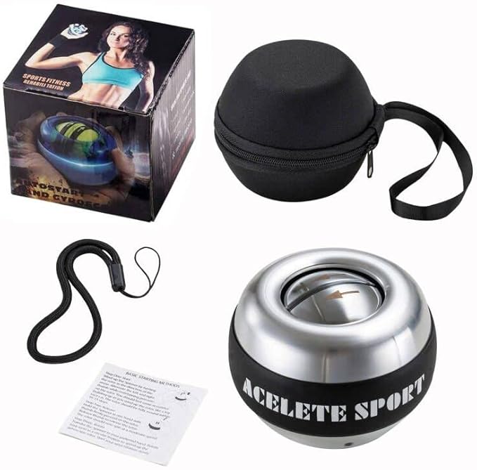 Gyro Ball Wrist Exerciser Gyroscope Ball Forearm Strengthener for Stronger Wrist Bones and Muscle