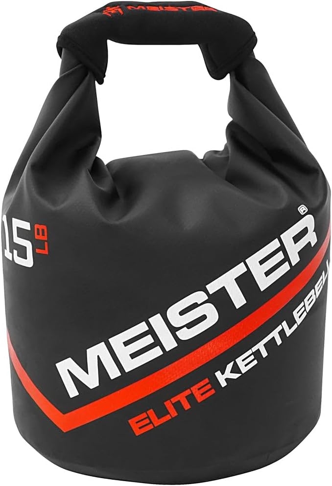 Meister Elite Portable Sand Kettlebell - Soft Sandbag Weight - 15lb / 6.8kg