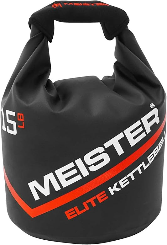 Meister Elite Portable Sand Kettlebell - Soft Sandbag Weight - 15lb / 6.8kg