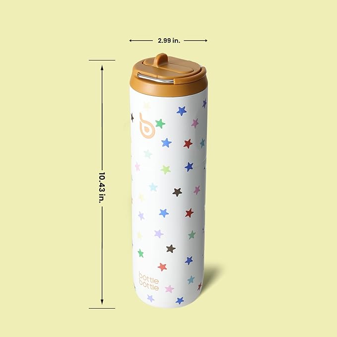BOTTLE BOTTLE Insulated Water Bottle 24oz with Straw Lid and Handle for Sports Travel Gym Stainless Steel Water Bottles Double-Wall Vacuum Metal Leak Proof BPA-Free