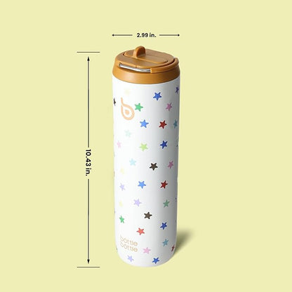 BOTTLE BOTTLE Insulated Water Bottle 24oz with Straw Lid and Handle for Sports Travel Gym Stainless Steel Water Bottles Double-Wall Vacuum Metal Leak Proof BPA-Free